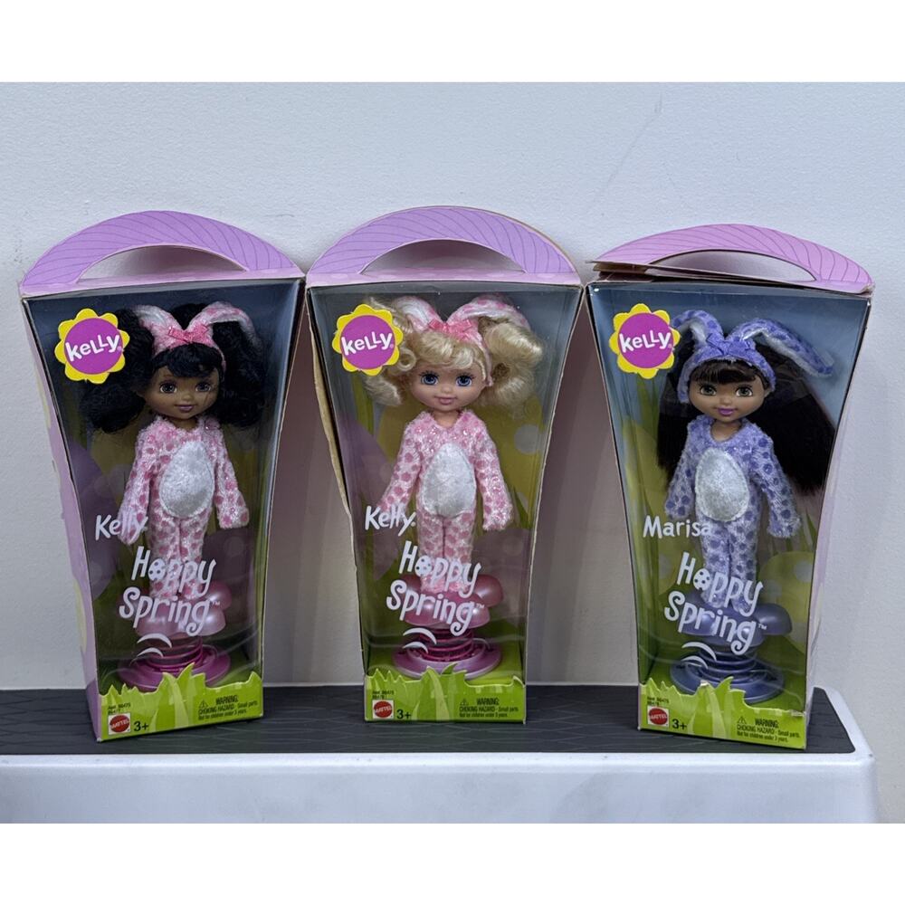 Vintage 2003 Happy Spring Kelly - Kelly Club Dolls Lot Of 3 Barbie Mattel NEW